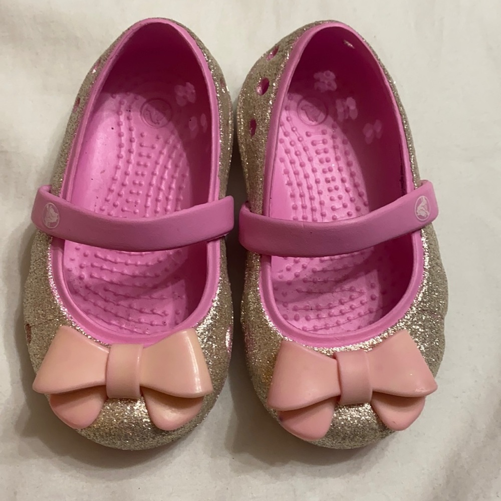 Croc Keeley Hi-glitter flats toddler size 5c